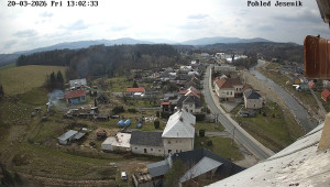 Obec Mikulovice - Pohled na Jeseniky - 20.3.2026 v 13:02 Obec Mikulovice - Pohled na Jeseniky - 20.3.2026 v 13:02