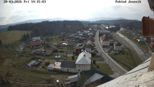 Obec Mikulovice - Pohled na Jeseniky - 20.3.2026 v 14:15 Obec Mikulovice - Pohled na Jeseniky - 20.3.2026 v 14:15