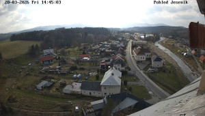 Obec Mikulovice - Pohled na Jeseniky - 20.3.2026 v 14:45 Obec Mikulovice - Pohled na Jeseniky - 20.3.2026 v 14:45
