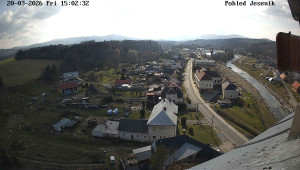 Obec Mikulovice - Pohled na Jeseniky - 20.3.2026 v 15:02 Obec Mikulovice - Pohled na Jeseniky - 20.3.2026 v 15:02