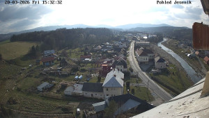 Obec Mikulovice - Pohled na Jeseniky - 20.3.2026 v 15:32 Obec Mikulovice - Pohled na Jeseniky - 20.3.2026 v 15:32