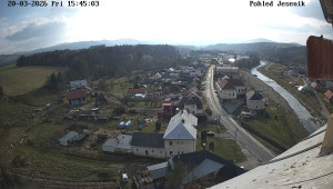 Obec Mikulovice - Pohled na Jeseniky - 20.3.2026 v 15:45 Obec Mikulovice - Pohled na Jeseniky - 20.3.2026 v 15:45