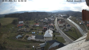 Obec Mikulovice - Pohled na Jeseniky - 20.3.2026 v 16:02 Obec Mikulovice - Pohled na Jeseniky - 20.3.2026 v 16:02