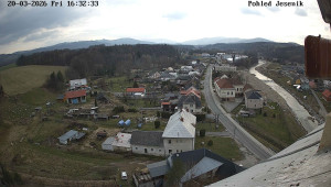 Obec Mikulovice - Pohled na Jeseniky - 20.3.2026 v 16:32 Obec Mikulovice - Pohled na Jeseniky - 20.3.2026 v 16:32