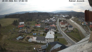 Obec Mikulovice - Pohled na Jeseniky - 20.3.2026 v 17:02 Obec Mikulovice - Pohled na Jeseniky - 20.3.2026 v 17:02