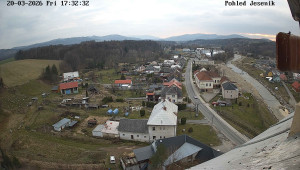 Obec Mikulovice - Pohled na Jeseniky - 20.3.2026 v 17:32 Obec Mikulovice - Pohled na Jeseniky - 20.3.2026 v 17:32