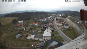Obec Mikulovice - Pohled na Jeseniky - 20.3.2026 v 18:02 Obec Mikulovice - Pohled na Jeseniky - 20.3.2026 v 18:02