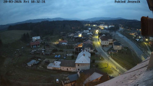 Obec Mikulovice - Pohled na Jeseniky - 20.3.2026 v 18:32 Obec Mikulovice - Pohled na Jeseniky - 20.3.2026 v 18:32