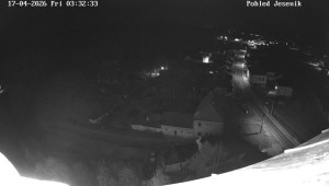 Obec Mikulovice - Pohled na Jeseniky - 17.4.2026 v 04:32 Obec Mikulovice - Pohled na Jeseniky - 17.4.2026 v 04:32