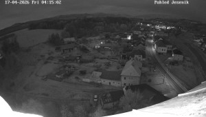 Obec Mikulovice - Pohled na Jeseniky - 17.4.2026 v 05:15 Obec Mikulovice - Pohled na Jeseniky - 17.4.2026 v 05:15