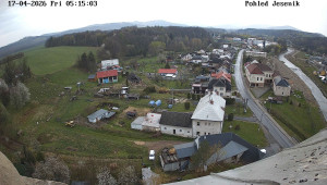 Obec Mikulovice - Pohled na Jeseniky - 17.4.2026 v 06:15 Obec Mikulovice - Pohled na Jeseniky - 17.4.2026 v 06:15