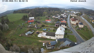 Obec Mikulovice - Pohled na Jeseniky - 17.4.2026 v 07:02 Obec Mikulovice - Pohled na Jeseniky - 17.4.2026 v 07:02