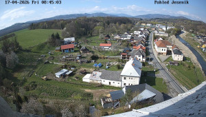 Obec Mikulovice - Pohled na Jeseniky - 17.4.2026 v 09:45 Obec Mikulovice - Pohled na Jeseniky - 17.4.2026 v 09:45