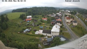 Obec Mikulovice - Pohled na Jeseniky - 1.6.2026 v 07:02 Obec Mikulovice - Pohled na Jeseniky - 1.6.2026 v 07:02