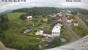 Obec Mikulovice - Pohled na Jeseniky - 1.6.2026 v 07:15 Obec Mikulovice - Pohled na Jeseniky - 1.6.2026 v 07:15
