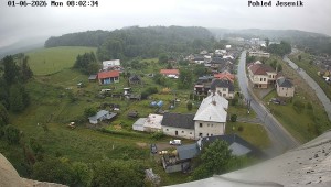 Obec Mikulovice - Pohled na Jeseniky - 1.6.2026 v 09:02 Obec Mikulovice - Pohled na Jeseniky - 1.6.2026 v 09:02