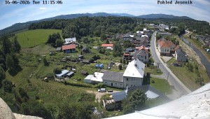 Obec Mikulovice - Pohled na Jeseniky - 16.6.2026 v 12:15 Obec Mikulovice - Pohled na Jeseniky - 16.6.2026 v 12:15