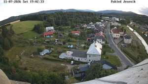 Municipality of Mikulovice - View of the Jeseníky Mountains - 11.7.2026 v 20:02 Municipality of Mikulovice - View of the Jeseníky Mountains - 11.7.2026 v 20:02