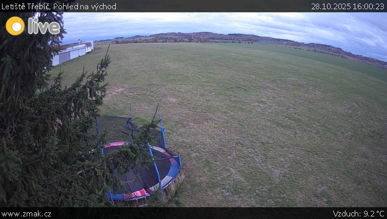 Letiště Třebíč - Pohled na východ - 28.10.2025 v 16:00 Letiště Třebíč - Pohled na východ - 28.10.2025 v 16:00