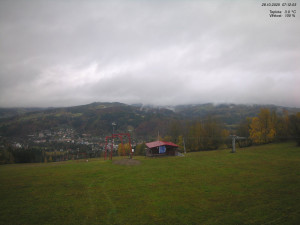 Skiareál Kamenec - Jablonec nad Jizerou - Pohled na Krkonoše - 28.10.2025 v 07:15 Skiareál Kamenec - Jablonec nad Jizerou - Pohled na Krkonoše - 28.10.2025 v 07:15