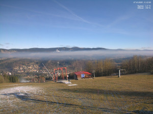 Skiareál Kamenec - Jablonec nad Jizerou - Pohled na Krkonoše - 27.12.2025 v 11:15 Skiareál Kamenec - Jablonec nad Jizerou - Pohled na Krkonoše - 27.12.2025 v 11:15