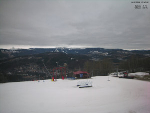 Skiareál Kamenec - Jablonec nad Jizerou - Pohled na Krkonoše - 14.2.2026 v 07:45 Skiareál Kamenec - Jablonec nad Jizerou - Pohled na Krkonoše - 14.2.2026 v 07:45