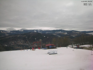 Skiareál Kamenec - Jablonec nad Jizerou - Pohled na Krkonoše - 14.2.2026 v 08:45 Skiareál Kamenec - Jablonec nad Jizerou - Pohled na Krkonoše - 14.2.2026 v 08:45