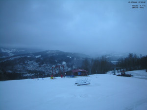 Skiareál Kamenec - Jablonec nad Jizerou - Pohled na Krkonoše - 15.2.2026 v 07:15 Skiareál Kamenec - Jablonec nad Jizerou - Pohled na Krkonoše - 15.2.2026 v 07:15
