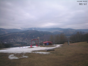Skiareál Kamenec - Jablonec nad Jizerou - Pohled na Krkonoše - 15.3.2026 v 06:45 Skiareál Kamenec - Jablonec nad Jizerou - Pohled na Krkonoše - 15.3.2026 v 06:45