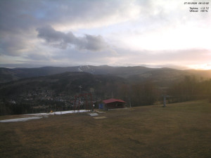 Skiareál Kamenec - Jablonec nad Jizerou - Pohled na Krkonoše - 27.3.2026 v 06:15 Skiareál Kamenec - Jablonec nad Jizerou - Pohled na Krkonoše - 27.3.2026 v 06:15
