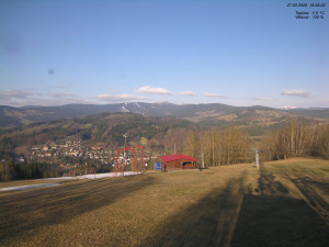 Skiareál Kamenec - Jablonec nad Jizerou - Pohled na Krkonoše - 27.3.2026 v 16:30 Skiareál Kamenec - Jablonec nad Jizerou - Pohled na Krkonoše - 27.3.2026 v 16:30