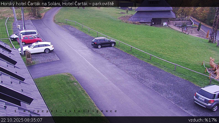 Horský hotel Čarták na Soláni - Hotel Čarták – parkoviště - 22.10.2025 v 08:35 Horský hotel Čarták na Soláni - Hotel Čarták – parkoviště - 22.10.2025 v 08:35