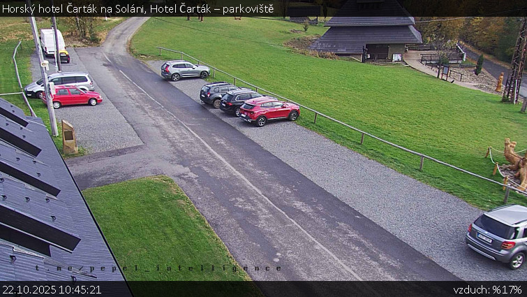 Horský hotel Čarták na Soláni - Hotel Čarták – parkoviště - 22.10.2025 v 10:45 Horský hotel Čarták na Soláni - Hotel Čarták – parkoviště - 22.10.2025 v 10:45