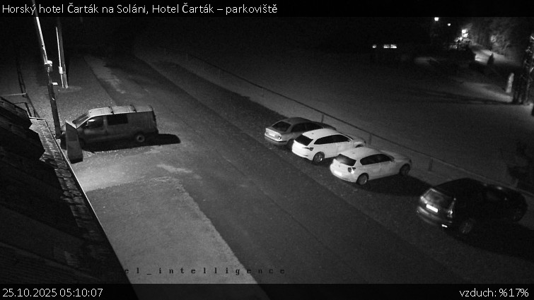 Horský hotel Čarták na Soláni - Hotel Čarták – parkoviště - 25.10.2025 v 05:10 Horský hotel Čarták na Soláni - Hotel Čarták – parkoviště - 25.10.2025 v 05:10