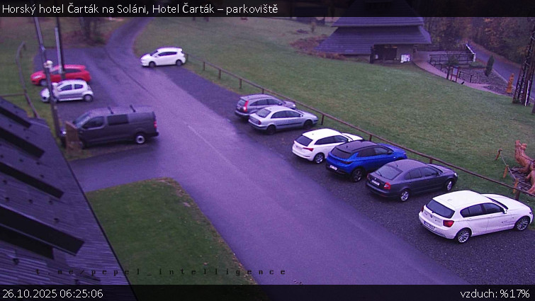 Horský hotel Čarták na Soláni - Hotel Čarták – parkoviště - 26.10.2025 v 06:25 Horský hotel Čarták na Soláni - Hotel Čarták – parkoviště - 26.10.2025 v 06:25