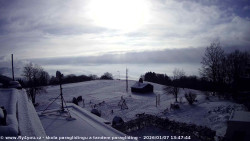 Pohled na jih, hrad Trosky