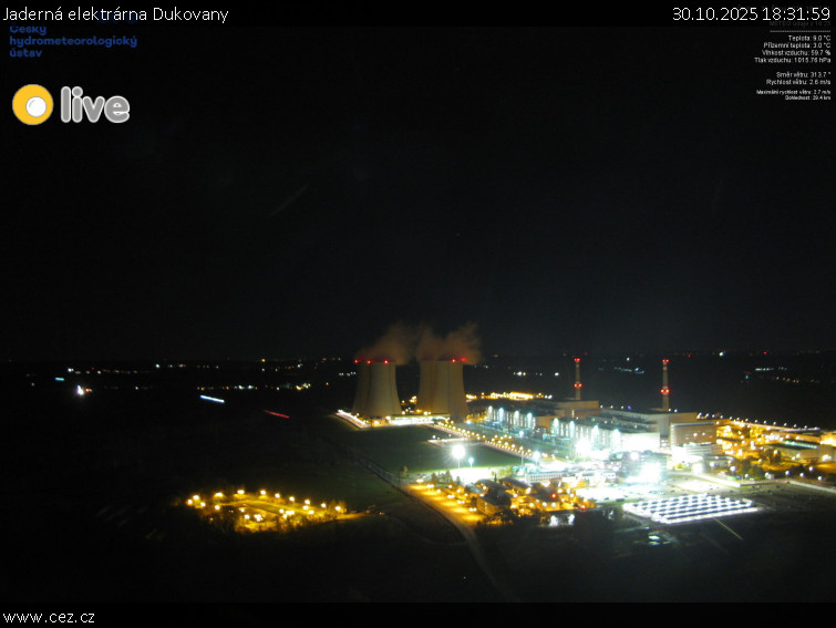 Jaderná elektrárna Dukovany - Jaderná elektrárna Dukovany - 30.10.2025 v 18:31 Jaderná elektrárna Dukovany - Jaderná elektrárna Dukovany - 30.10.2025 v 18:31