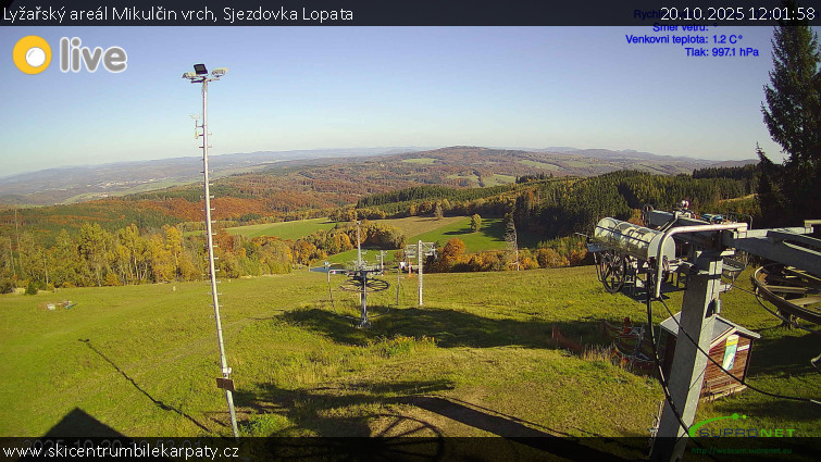 Lyžařský areál Mikulčin vrch - Sjezdovka Lopata - 20.10.2025 v 12:01 Lyžařský areál Mikulčin vrch - Sjezdovka Lopata - 20.10.2025 v 12:01