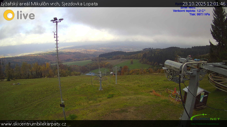 Lyžařský areál Mikulčin vrch - Sjezdovka Lopata - 23.10.2025 v 12:01 Lyžařský areál Mikulčin vrch - Sjezdovka Lopata - 23.10.2025 v 12:01