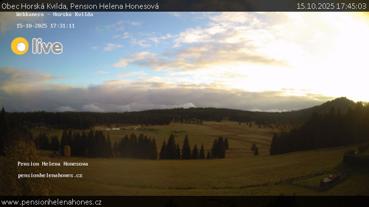 Obec Horská Kvilda - Pension Helena Honesová - 15.10.2025 v 17:45 Obec Horská Kvilda - Pension Helena Honesová - 15.10.2025 v 17:45