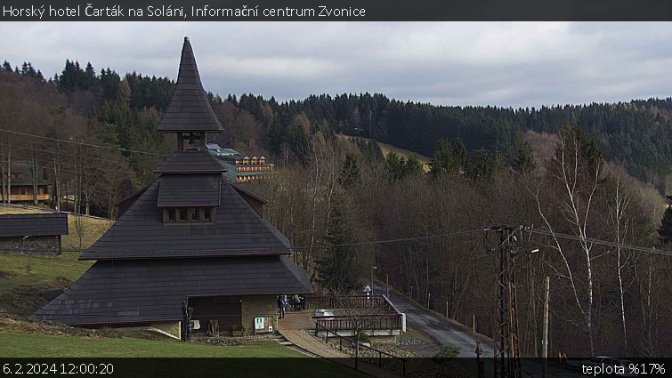 Horský hotel Čarták na Soláni - Informační centrum Zvonice - 6.2.2024 v 12:00 Horský hotel Čarták na Soláni - Informační centrum Zvonice - 6.2.2024 v 12:00