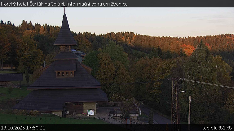 Horský hotel Čarták na Soláni - Informační centrum Zvonice - 13.10.2025 v 17:50 Horský hotel Čarták na Soláni - Informační centrum Zvonice - 13.10.2025 v 17:50