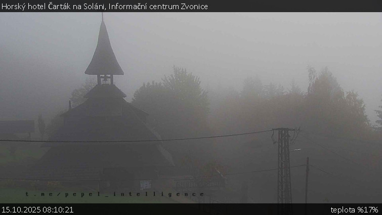 Horský hotel Čarták na Soláni - Informační centrum Zvonice - 15.10.2025 v 08:10 Horský hotel Čarták na Soláni - Informační centrum Zvonice - 15.10.2025 v 08:10