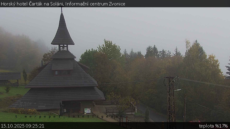 Horský hotel Čarták na Soláni - Informační centrum Zvonice - 15.10.2025 v 09:25 Horský hotel Čarták na Soláni - Informační centrum Zvonice - 15.10.2025 v 09:25