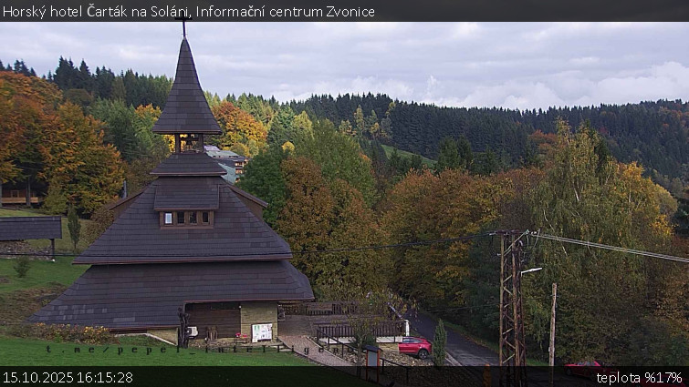Horský hotel Čarták na Soláni - Informační centrum Zvonice - 15.10.2025 v 16:15 Horský hotel Čarták na Soláni - Informační centrum Zvonice - 15.10.2025 v 16:15