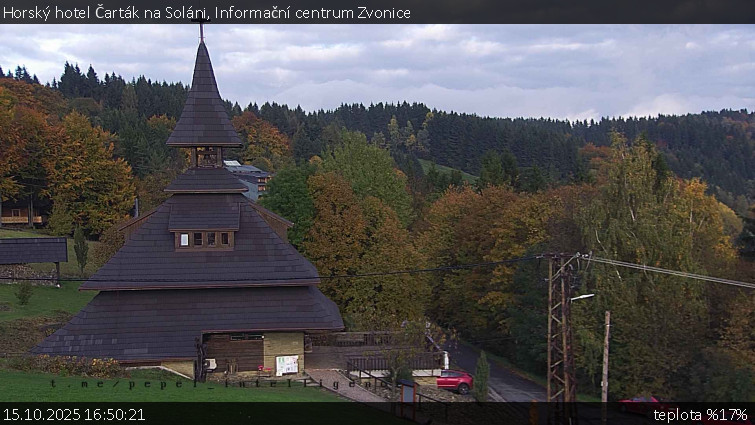 Horský hotel Čarták na Soláni - Informační centrum Zvonice - 15.10.2025 v 16:50 Horský hotel Čarták na Soláni - Informační centrum Zvonice - 15.10.2025 v 16:50
