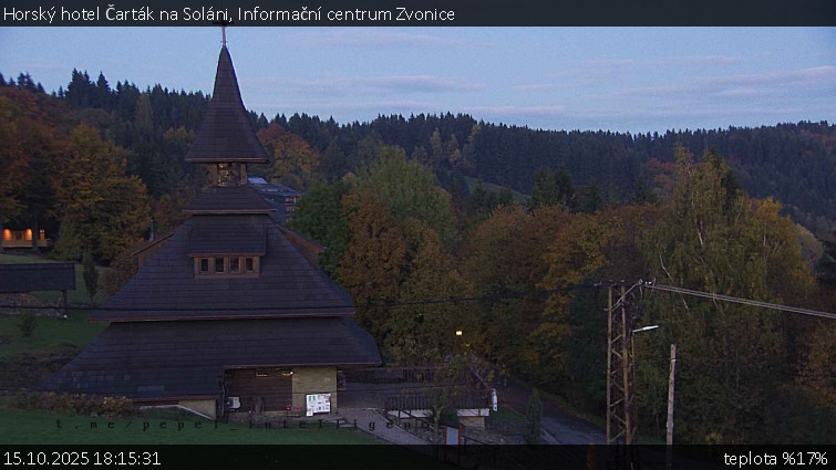 Horský hotel Čarták na Soláni - Informační centrum Zvonice - 15.10.2025 v 18:15 Horský hotel Čarták na Soláni - Informační centrum Zvonice - 15.10.2025 v 18:15