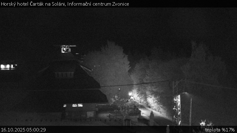Horský hotel Čarták na Soláni - Informační centrum Zvonice - 16.10.2025 v 05:00 Horský hotel Čarták na Soláni - Informační centrum Zvonice - 16.10.2025 v 05:00
