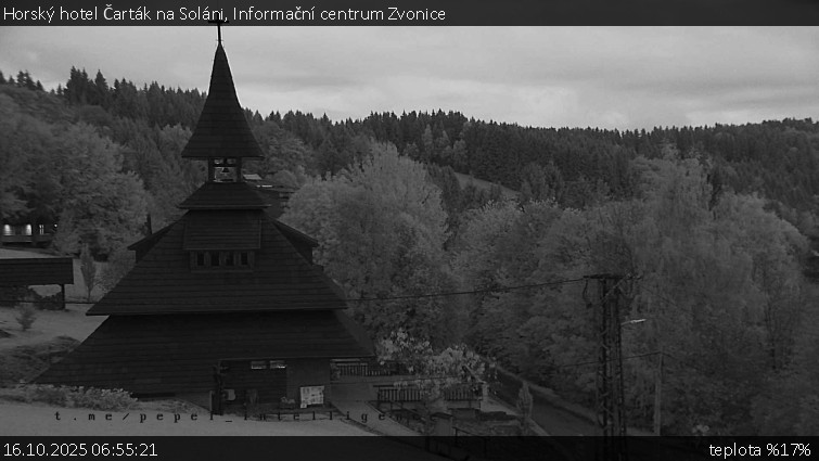 Horský hotel Čarták na Soláni - Informační centrum Zvonice - 16.10.2025 v 06:55 Horský hotel Čarták na Soláni - Informační centrum Zvonice - 16.10.2025 v 06:55