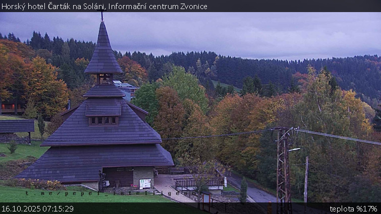 Horský hotel Čarták na Soláni - Informační centrum Zvonice - 16.10.2025 v 07:15 Horský hotel Čarták na Soláni - Informační centrum Zvonice - 16.10.2025 v 07:15